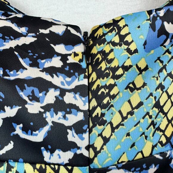 Signature by Sangria Animal Snake Print Dress Womens 4 Satin Cocktail Party Y2K - Picture 9 of 14